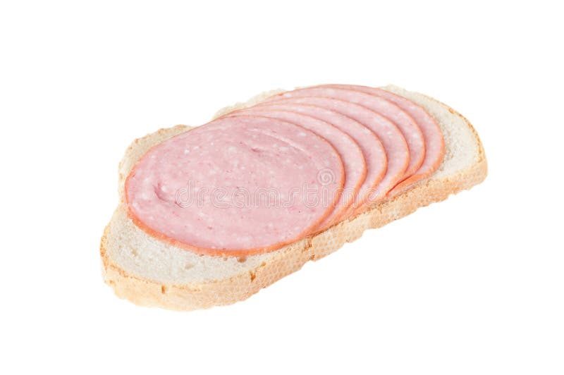 Bread with salami stock photo. Image of meat, bread, sandwich 26578300