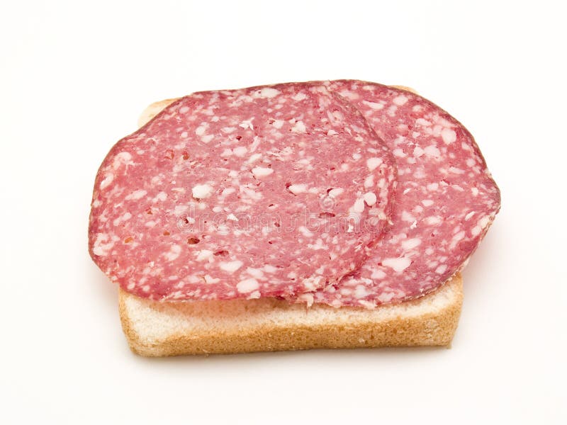 Bread with salami