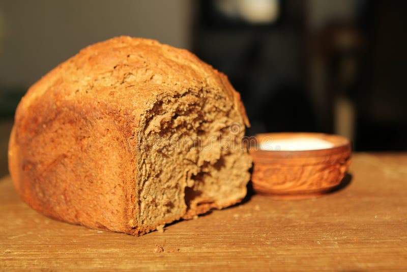 Bread and Salt on the Table Stock Photo Image of salt, fresh 157774766