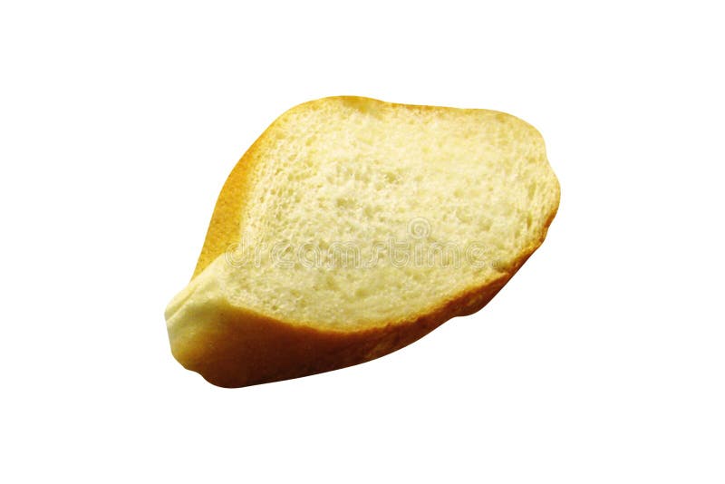 Bread slice isolated on white background