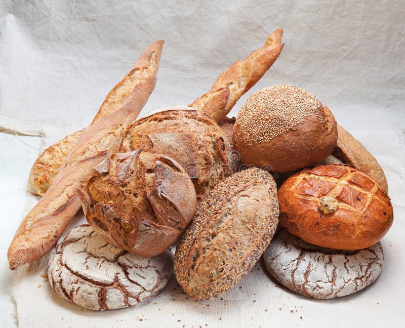 Bread on a table