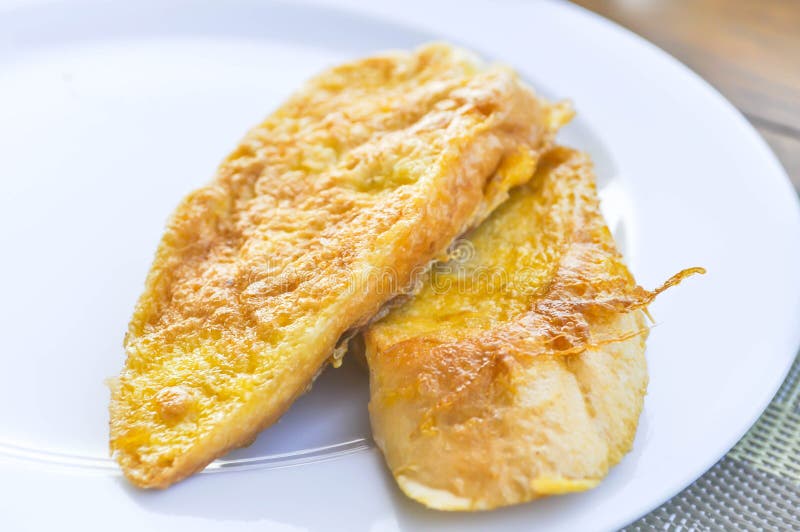 Bread or Toast Baked with Egg Stock Photo Image of brown, breakfast