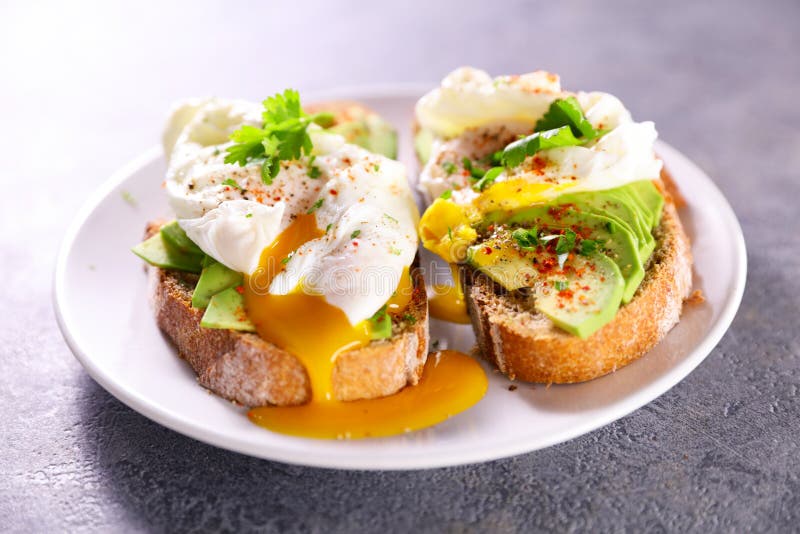 Bread Toast with Poached Egg Stock Image Image of toast, food 206723877