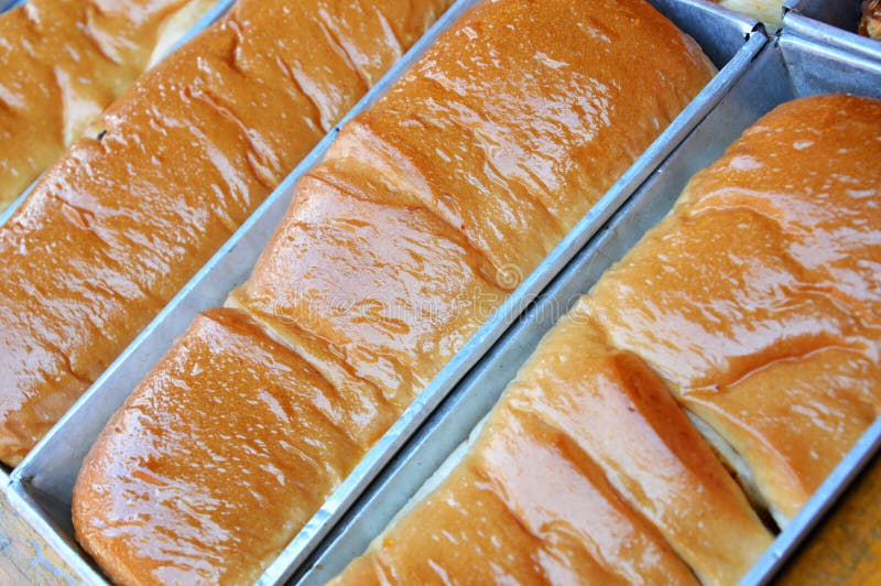 Bread in the tray stock photo. Image of supply, flour 51265226