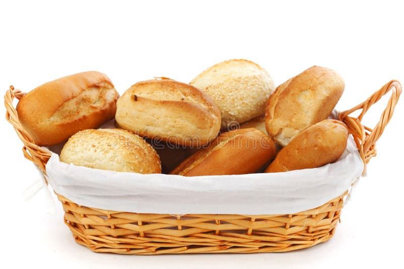 Bread in wicker basket