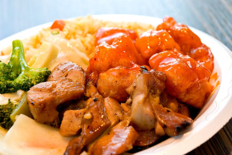 Breaded pork balls and slices of chicken-japanese