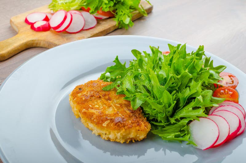 Breaded Pork Chops in Parmesan Cheese Stock Image Image of closeup