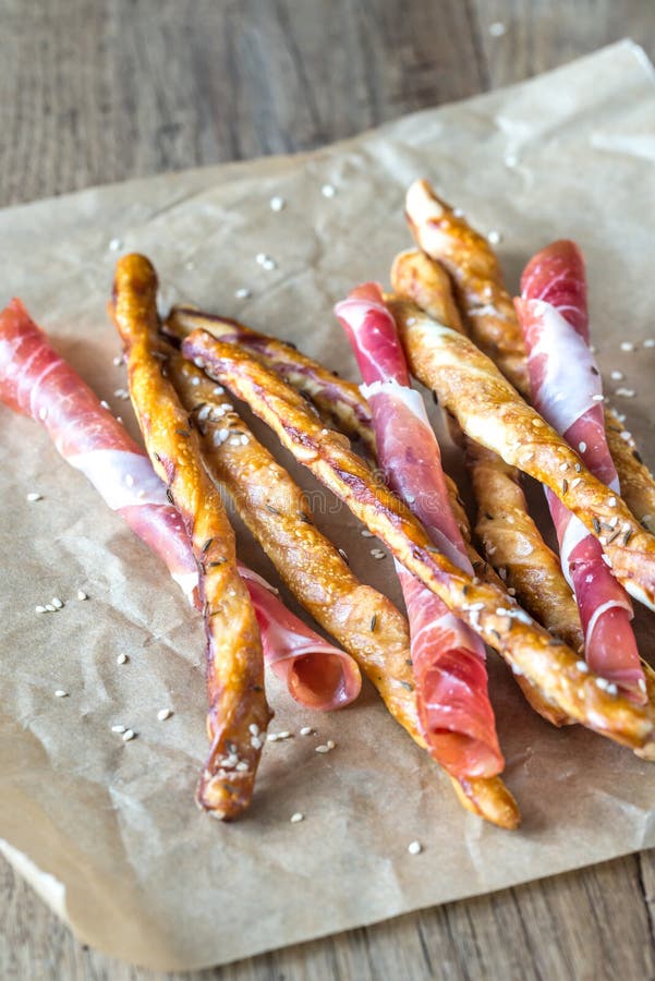 Breadsticks Wrapped in Jamon Stock Photo Image of spanish, herb