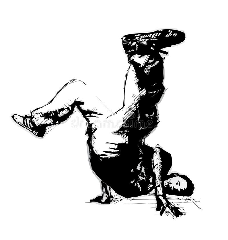 Break dancer royalty free illustration