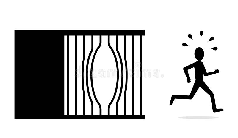 A prisoner escapes from prison jailbreak Vector Image