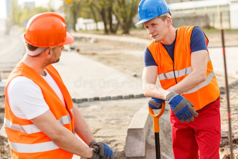 Break during job stock photography