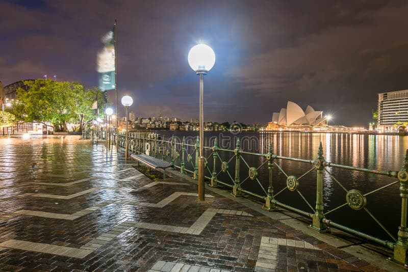 Night scene at Circular Quay royalty free stock photos Night scene at Circular Quay royalty free stock photos