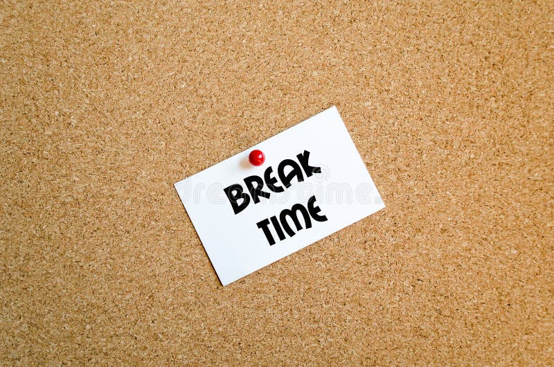 Break time text concept stock photo