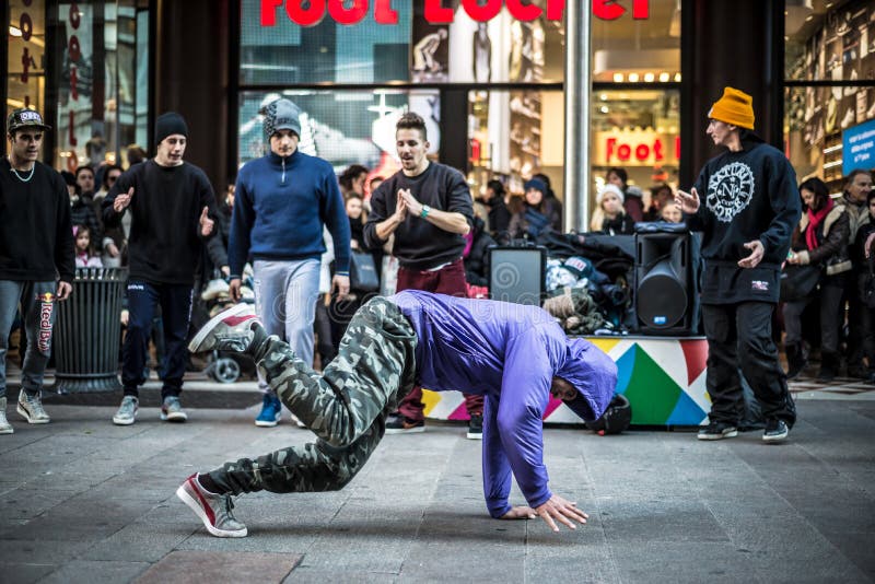 Breakdancer Guys in Milan Dancing in the Street Editorial Photo - Image ...