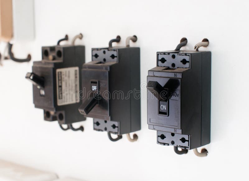 Breaker switch stock image. Image of circuits, panel 28696741