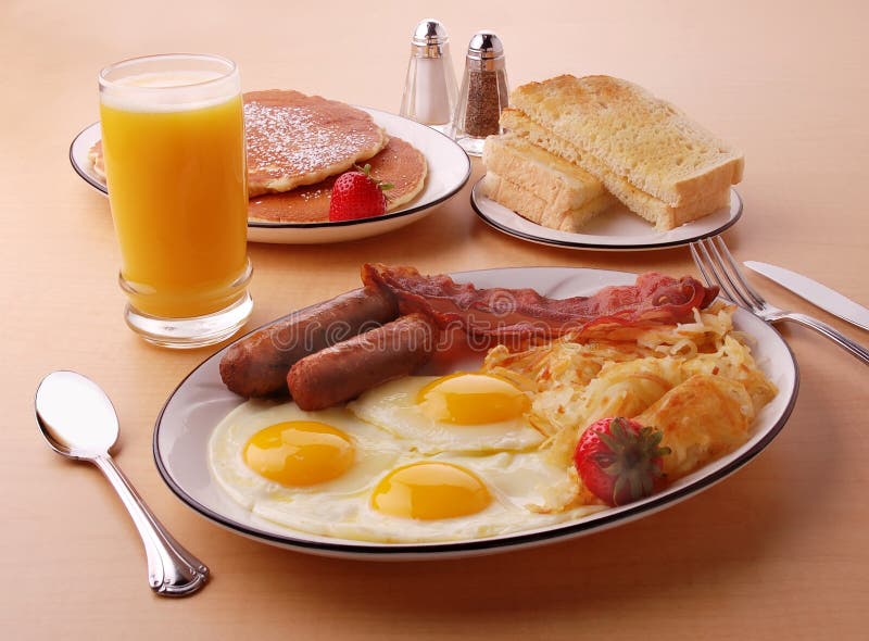 Una tipica Americana, colazione ricca e abbondante.