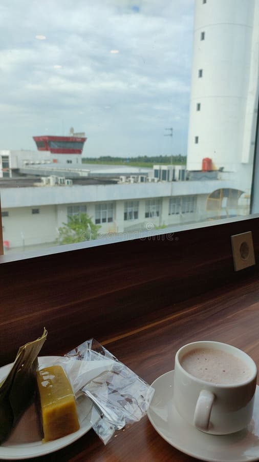 Breakfast in airport stock photo. Image of pontianak 225306996