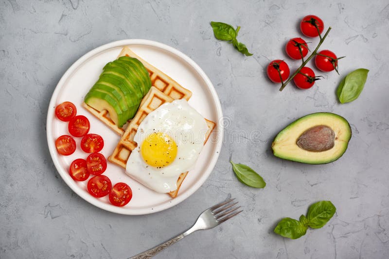 Breakfast with Avocado and Egg Stock Image - Image of cooking, cuisine