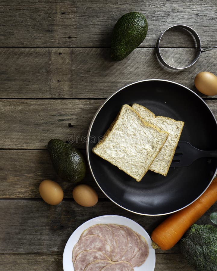 Breakfast with Avocado Weight Loss Diet the Wood Stock Image Image of