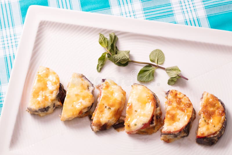 Hot Vegetable Appetizer with Cheese and Egg Stock Image Image of