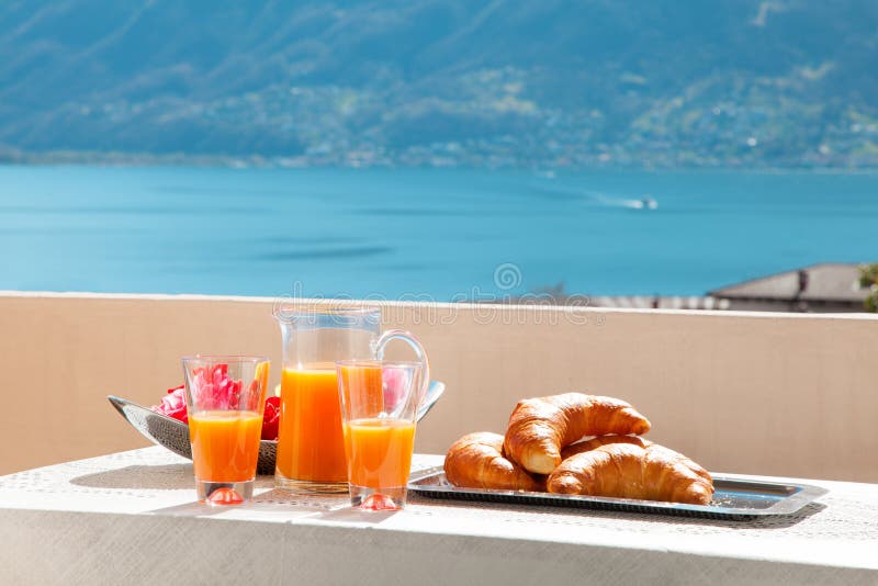 Breakfast on the balcony, outdoors