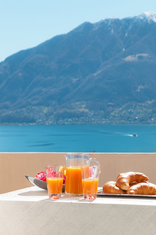 Breakfast on the balcony, outdoors