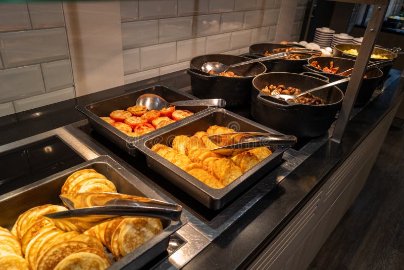 On a Breakfast Buffet is Various Delicious Ingredients for Breakfast