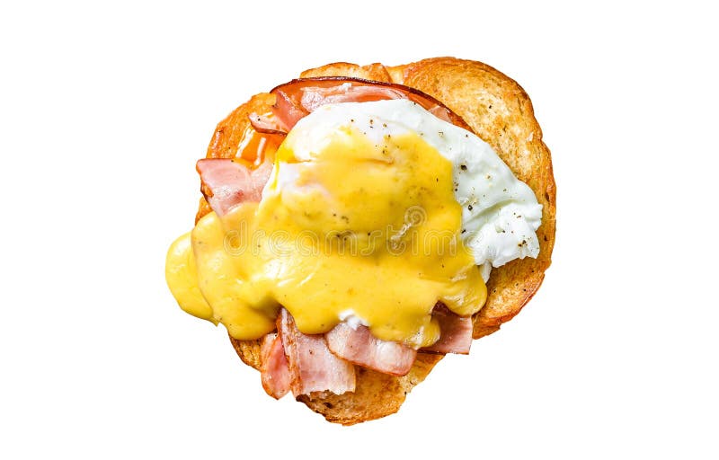Breakfast Burger with Bacon, Egg Benedict, Hollandaise Sauce on Brioche