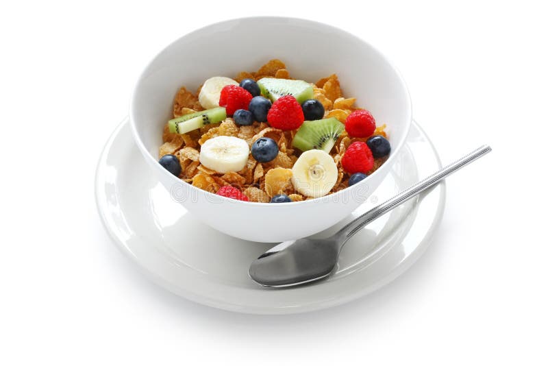 Breakfast Cereal with Fresh Fruits Stock Photo Image of blueberry