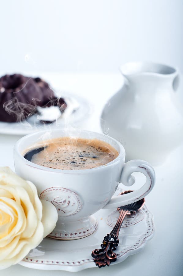 Breakfast with coffee stock photo. Image of golden, grain 65128800