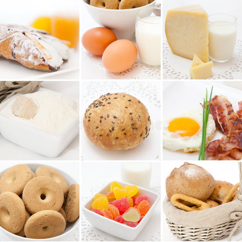 Breakfast collage