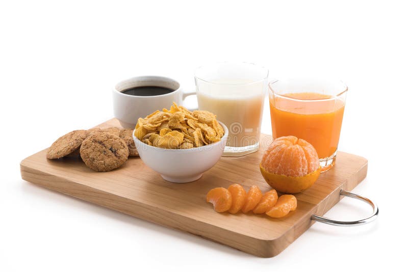 Breakfast Continental Breakfast, Fruit, Cereals and Orange Juice