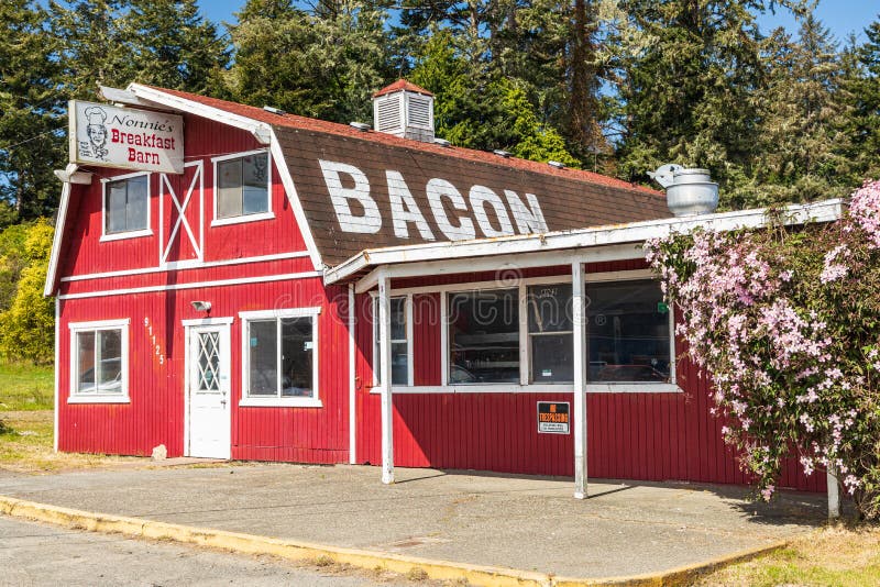 Breakfast diner in Coos Bay, Oregon stock photography