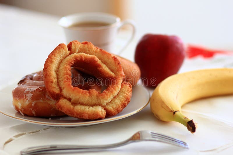 Breakfast Doughnuts with Coffee Stock Image Image of circle, food