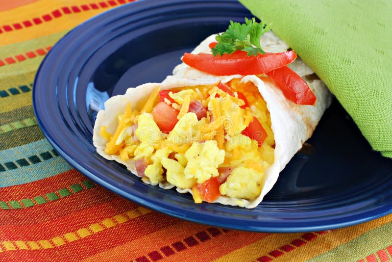 Breakfast Egg Burrito stock photo. Image of delicious - 14278804