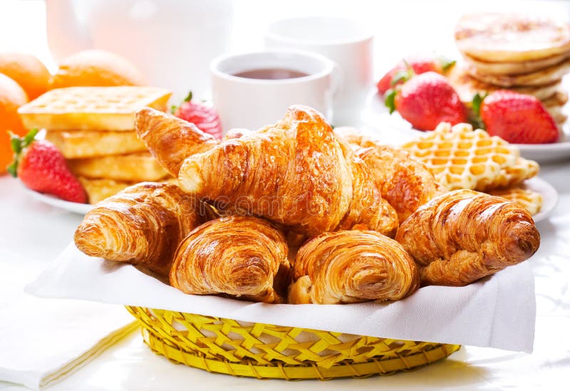 Sunny breakfast stock image. Image of daisy, croissant 2608773