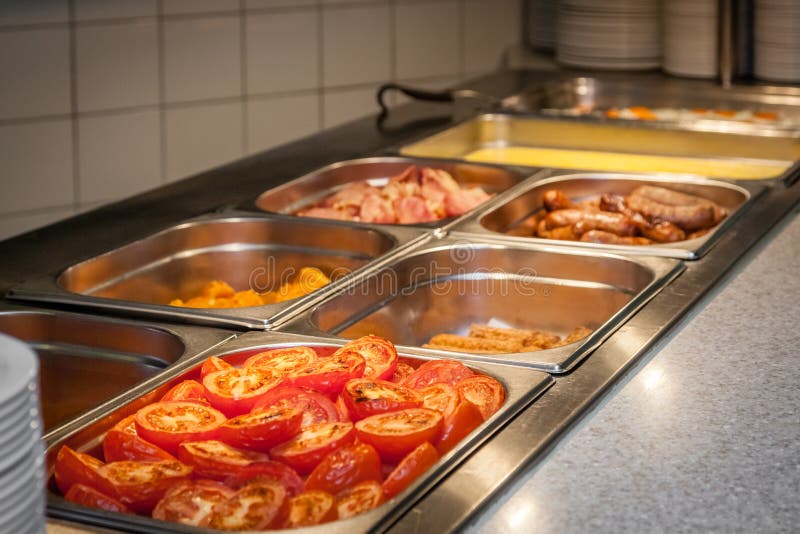 Breakfast hot buffet stock photo. Image of buffet, grilled - 70853188