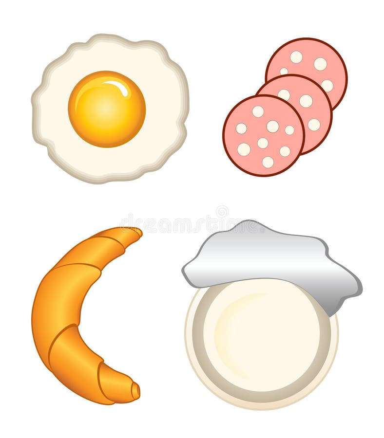 Breakfast icons stock illustration