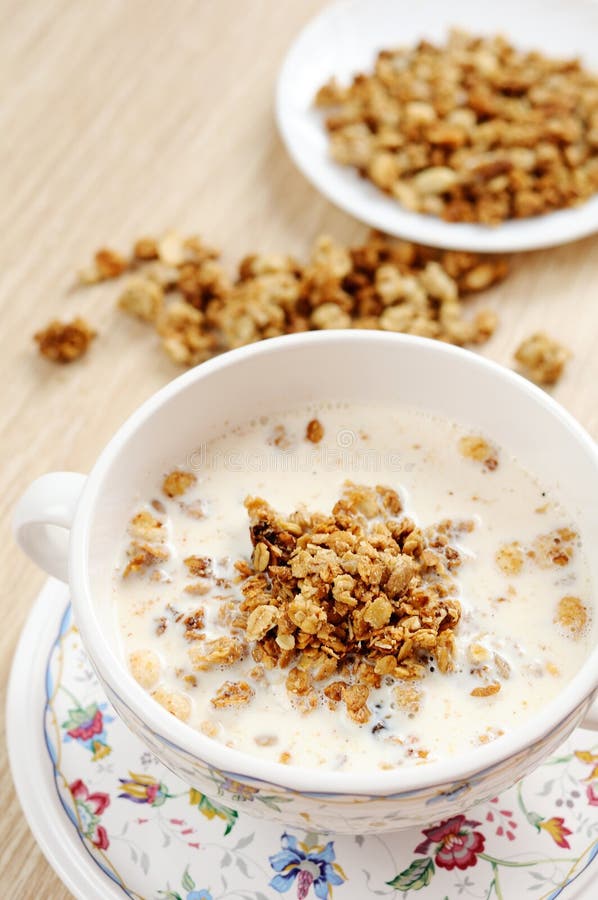 Breakfast Muesli with Milk Stock Image Image of healthy, gourmet