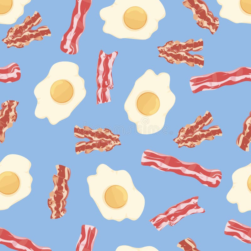 Free Vector  Bacon pattern food wallpaper illustration