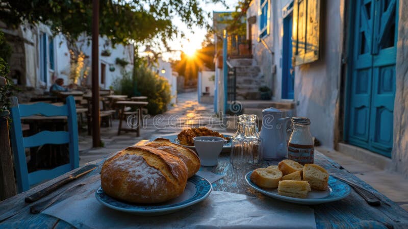Breakfast Table by Window royalty free stock photo