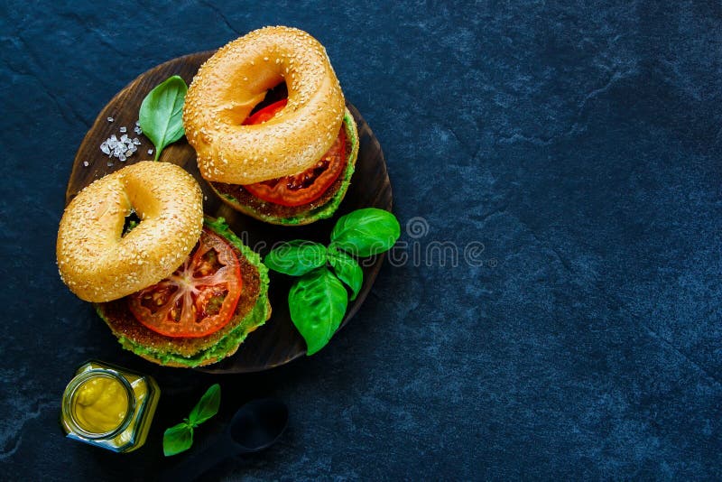 Breakfast vegan burger