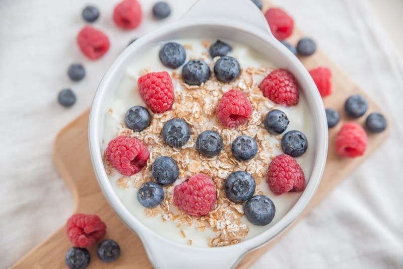Breakfast with Yogurt, Granola and Berries Stock Image Image of nuts, scene 93794835