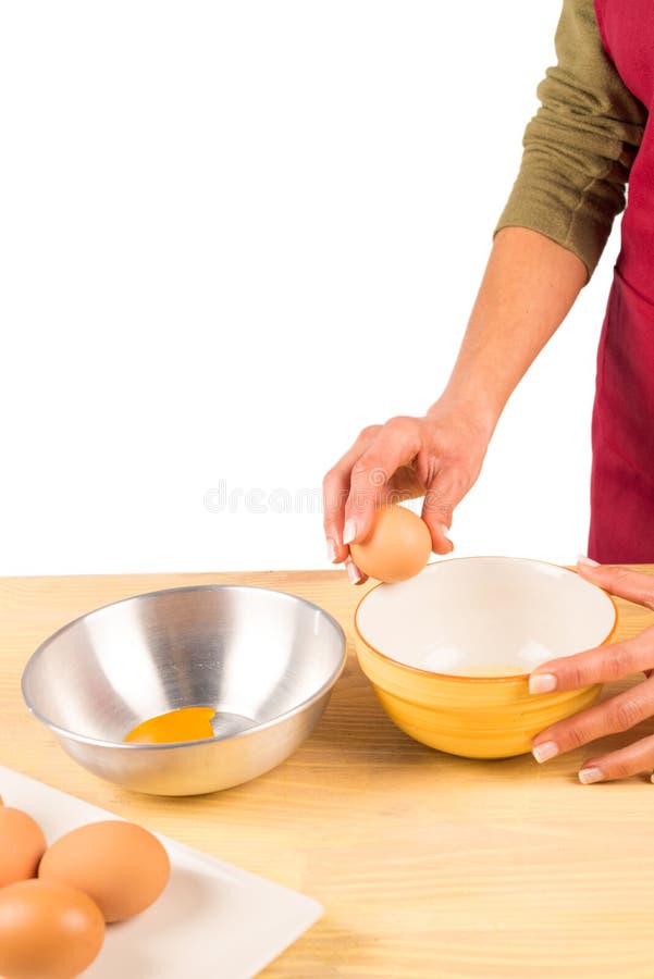 Breaking an egg stock image. Image of bake, preparation 29323449