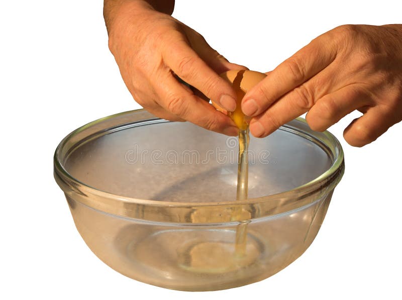 Breaking An Egg Into A Bowl Stock Image Image of sweet, prepare 17765279