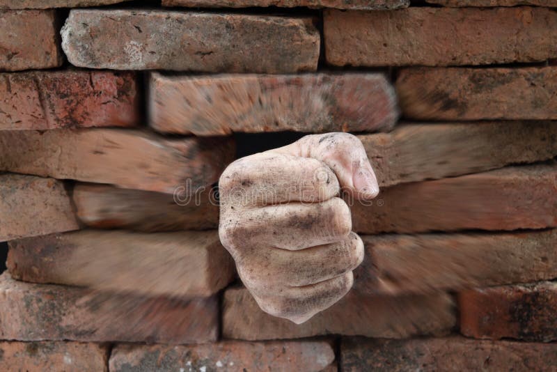 Breaking The Wall Stock Image Image Of Powerful Hole