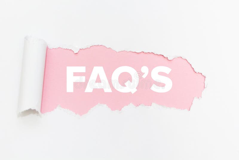 Breakthrough paper hole on isolated white background. FAQ royalty free stock photo Breakthrough paper hole on isolated white background. FAQ royalty free stock photo