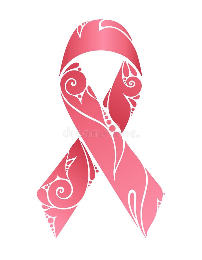 pink ribbon breast cancer awareness symbol on - Stock Illustration  [105727086] - PIXTA