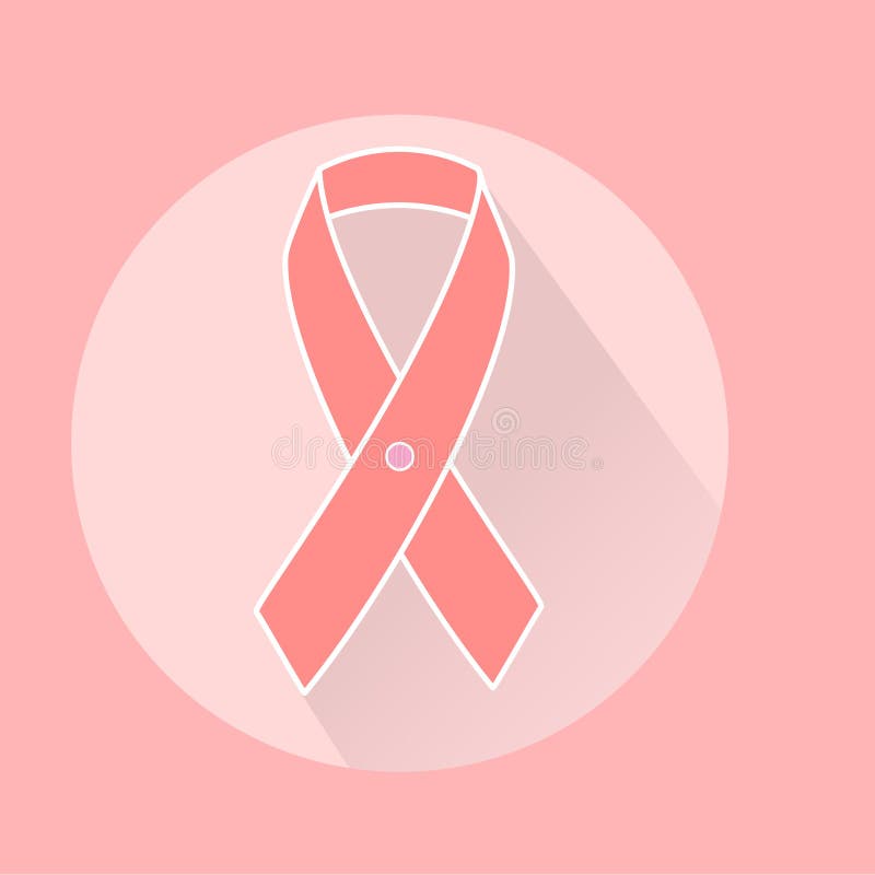 Shadowed Breast Cancer Awareness Pink Ribbon Sticker