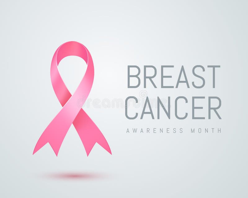 Breast Cancer Awareness Pink Ribbon. World Breast Cancer Day Concept ...